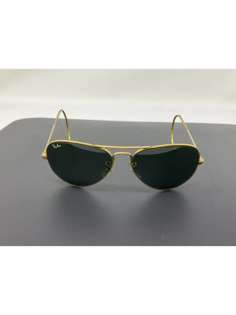 Vintage Bausch & Lomb Ray-Ban Aviator Sunglasses Gold Frame 58mm Cable Temples